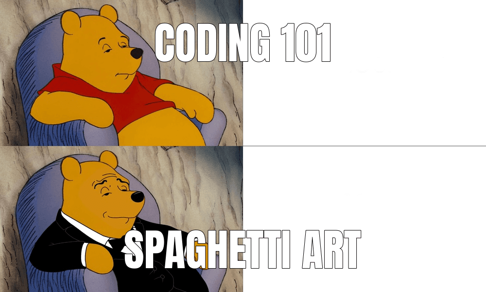 Coding 101 — Tuxedo Winnie the Pooh meme
