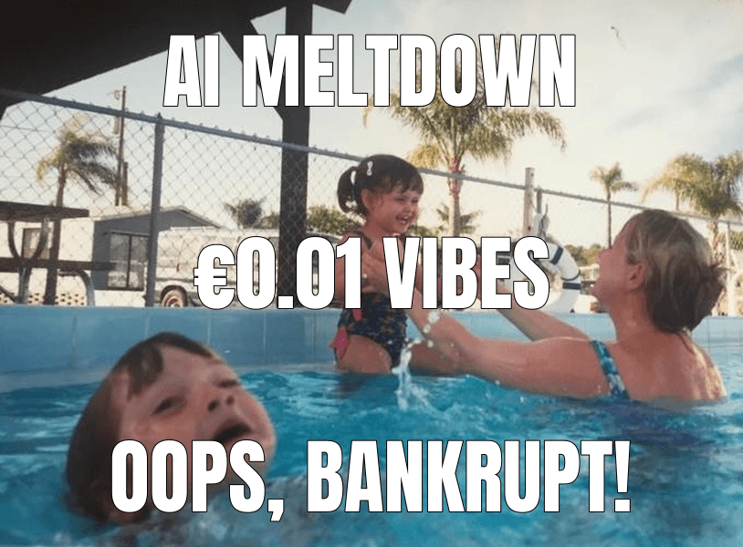 AI meltdown — Mother Ignoring Kid Drowning In A Pool meme