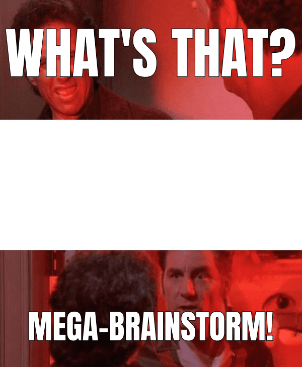 Kramer, What's Going On In There? meme about "Why thinking out loud with someone beats thinking alone"