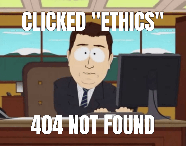 Clicked "Ethics"