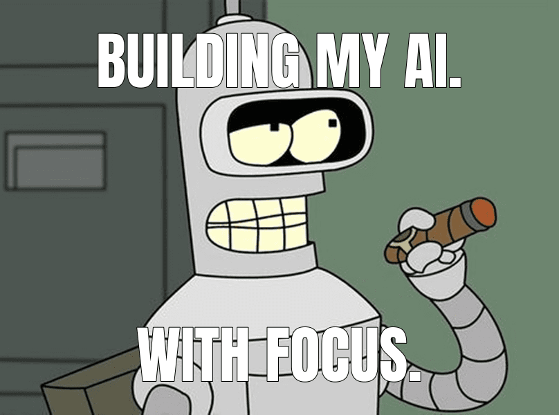 I'm Going to Build My Own Theme Park meme about "The New AI Superpowers: Focus and Followthrough"