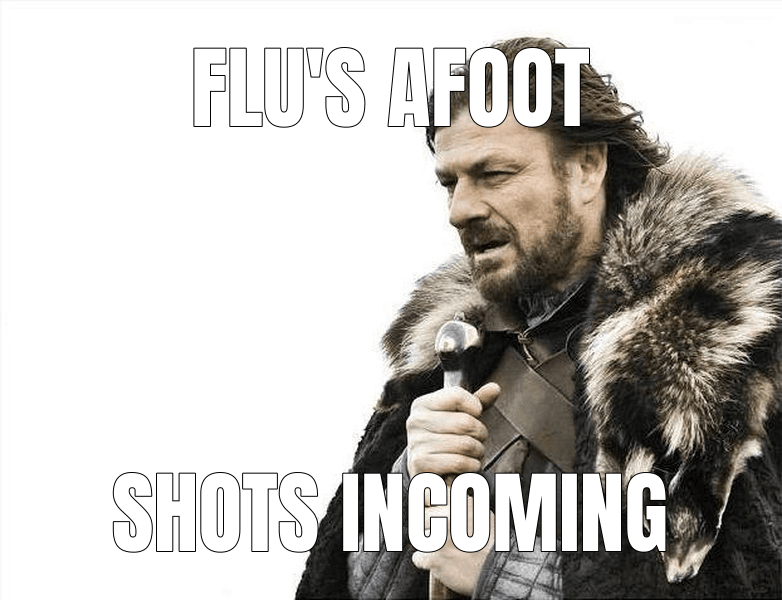 Flu's afoot — Winter is coming meme