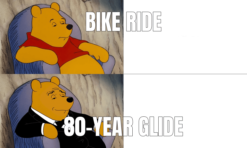 Tuxedo Winnie the Pooh meme about "The Vespa at 80"