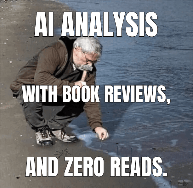 AI analysis (Guy Hammering Nails Into Sand meme)