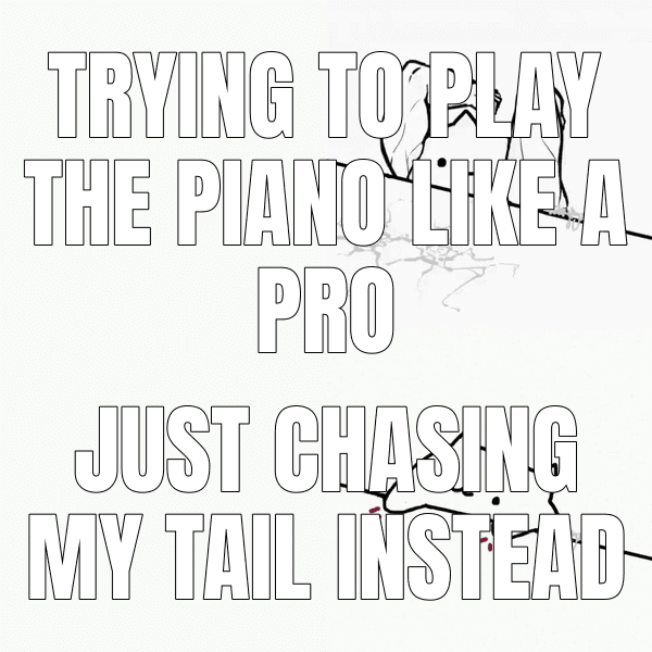 Trying to play the piano like a pro