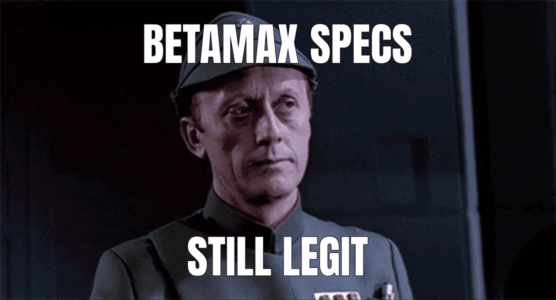 Betamax specs