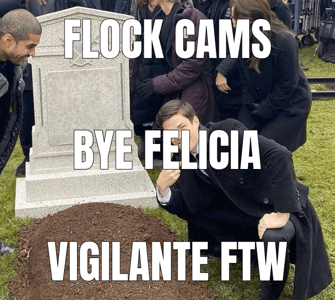 Flock cams (Grant Gustin Next To Oliver Queen's Grave meme)