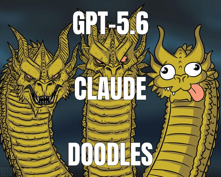 GPT-5.6 (Three-Headed Dragon meme)
