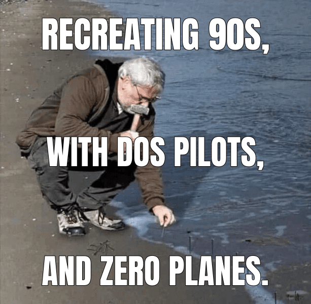 Recreating 90s, — Guy Hammering Nails Into Sand meme