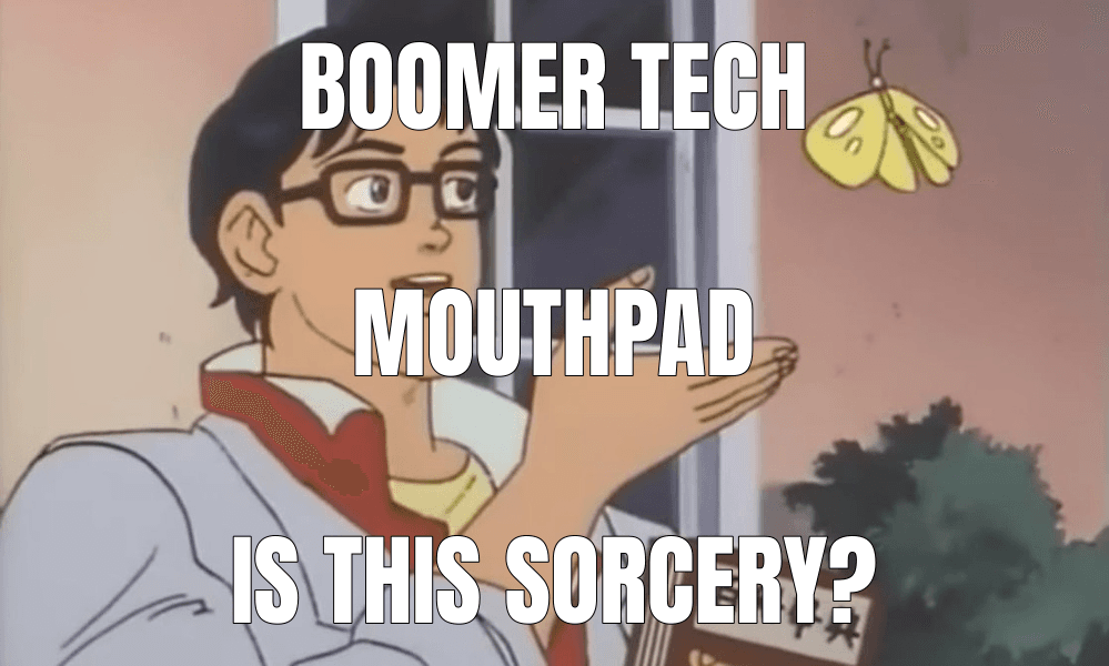 Boomer Tech (Is This a Pigeon? meme)