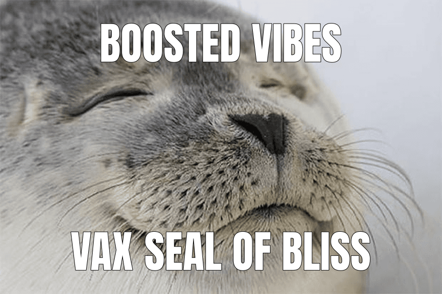 Boosted vibes — Seal of Approval meme