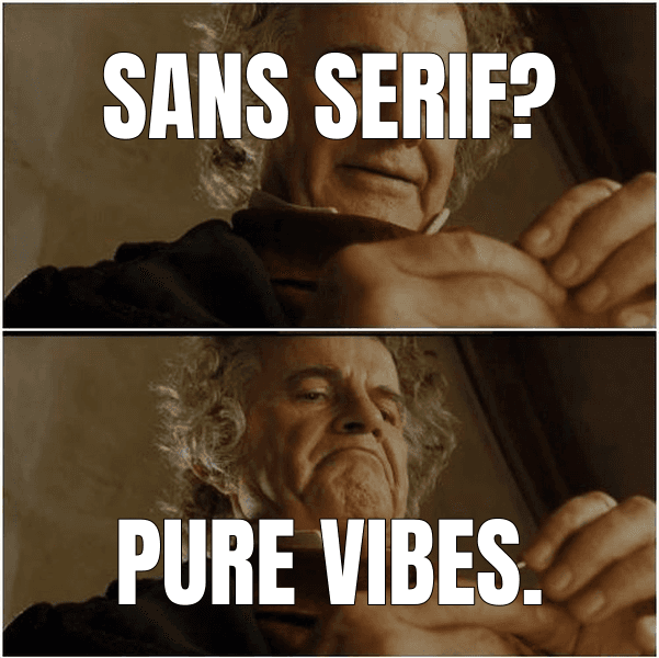 Sans serif?