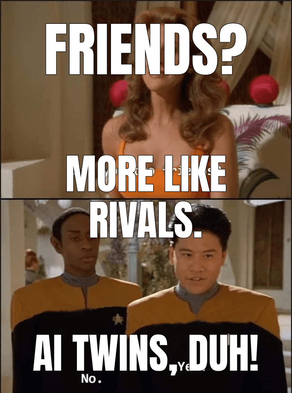 Are You Two Friends? meme about "Asian AI startups launch Mythos-like models"