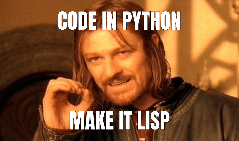 Code in Python — One Does Not Simply Walk into Mordor meme