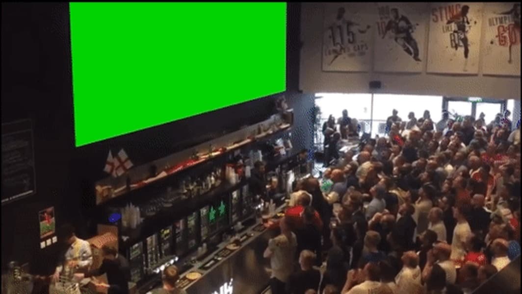 Soccer Celebration In A Bar