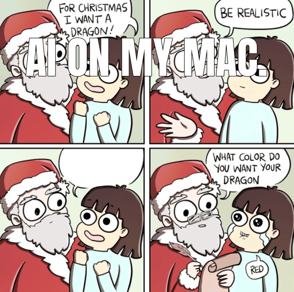 Meme made from "Nativ: Run frontier open models locally on your Mac"