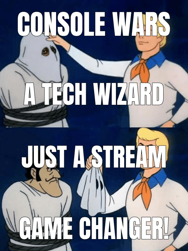 Meme made from "Moonshine: Lets you stream games from your PC to any device running Moonlight"