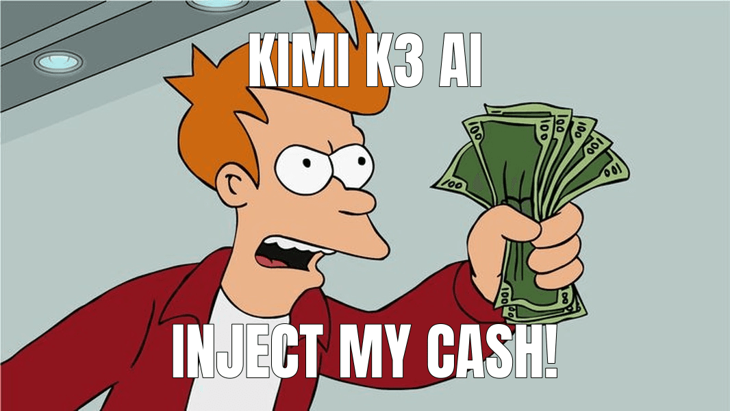 Meme made from "Moonshot AI suspends new subscriptions due to Kimi K3 demand"